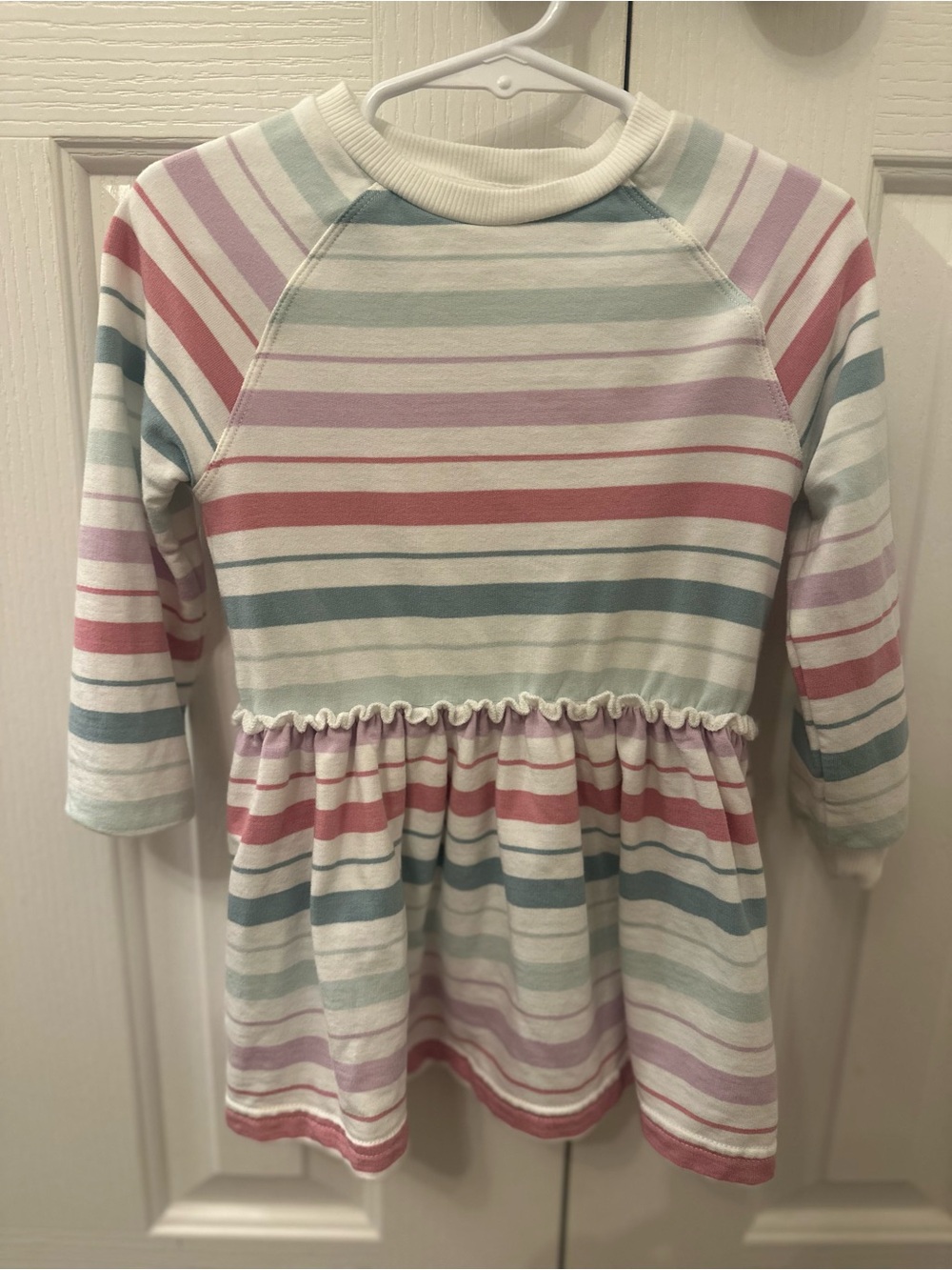 Little Sleepies Pastel Striped Long Sleeve Dress - Pink, Blue, Mint, Lavender